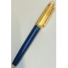 PASHA de CARTIER Penna Stilografica BLU nib ORO 18k Vintage Fountain Pen TRINITY