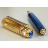 PASHA de CARTIER Penna Stilografica BLU nib ORO 18k Vintage Fountain Pen TRINITY