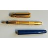 PASHA de CARTIER Penna Stilografica BLU nib ORO 18k Vintage Fountain Pen TRINITY