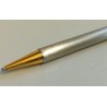 MUST de CARTIER SANTOS Penna Sfera ACCIAIO ORO Vintage Ballpoint Pen TRINITY