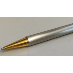 MUST de CARTIER SANTOS Penna Sfera ACCIAIO ORO Vintage Ballpoint Pen TRINITY