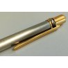 MUST de CARTIER SANTOS Penna Sfera ACCIAIO ORO Vintage Ballpoint Pen TRINITY