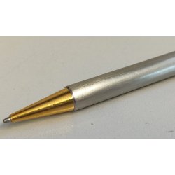 MUST de CARTIER SANTOS Penna Sfera ACCIAIO ORO Vintage Ballpoint Pen TRINITY