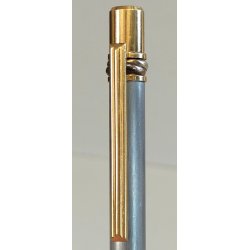 MUST de CARTIER SANTOS Penna Sfera ACCIAIO ORO Vintage Ballpoint Pen TRINITY