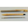 MUST de CARTIER SANTOS Penna Sfera ACCIAIO ORO Vintage Ballpoint Pen TRINITY
