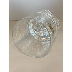 SET 6 BICCHIERI CRISTALLO Mod. Nostromo BASE TRILOBATA WHISKY ø 8x12 cm/h '70s