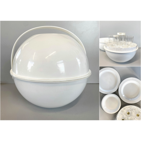 VINTAGE SET PIC-NIC "PIC BOLL"  DESIGN Carlo Viglino PER GUZZINI NUOVO '70