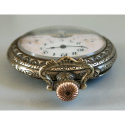 Hebdomas 8 days ANTICO OROLOGIO TASCA epoca 900 OLD POCKET WATCH taschino ø 50mm