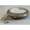 Hebdomas 8 days ANTICO OROLOGIO TASCA epoca 900 OLD POCKET WATCH taschino ø 50mm
