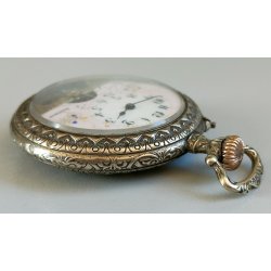 Hebdomas 8 days ANTICO OROLOGIO TASCA epoca 900 OLD POCKET WATCH taschino ø 50mm