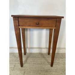 ANTICO TAVOLINO COMODINO epoca 1800 Legno Noce CHIARO CASSETTO Old Night Table