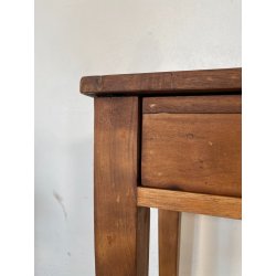 ANTICO TAVOLINO COMODINO epoca 1800 Legno Noce CHIARO CASSETTO Old Night Table