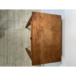 ANTICO TAVOLINO COMODINO epoca 1800 Legno Noce CHIARO CASSETTO Old Night Table