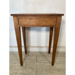 ANTICO TAVOLINO COMODINO epoca 1800 Legno Noce CHIARO CASSETTO Old Night Table