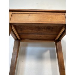 ANTICO TAVOLINO COMODINO epoca 1800 Legno Noce CHIARO CASSETTO Old Night Table