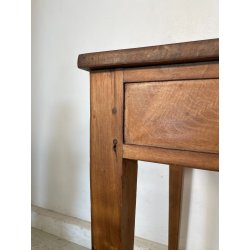 ANTICO TAVOLINO COMODINO epoca 1800 Legno Noce CHIARO CASSETTO Old Night Table