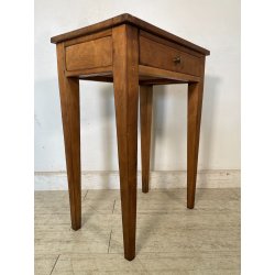 ANTICO TAVOLINO COMODINO epoca 1800 Legno Noce CHIARO CASSETTO Old Night Table