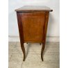 ANTICO COMODINO INTARSIATO LEGNO STILE LUIGI XV epoca '900 DOPPIO CASSETTO TABLE