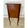 ANTICO COMODINO INTARSIATO LEGNO STILE LUIGI XV epoca '900 DOPPIO CASSETTO TABLE