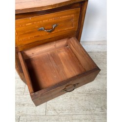 ANTICO COMODINO INTARSIATO LEGNO STILE LUIGI XV epoca '900 DOPPIO CASSETTO TABLE