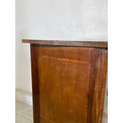 ANTICO COMODINO INTARSIATO LEGNO STILE LUIGI XV epoca '900 DOPPIO CASSETTO TABLE