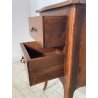 ANTICO COMODINO INTARSIATO LEGNO STILE LUIGI XV epoca '900 DOPPIO CASSETTO TABLE