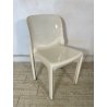 SEDIA ARTEMIDE BIANCA SELENE PLASTICA VINTAGE ANNI 60 DESIGN VICO MAGISTRETTI