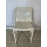 SEDIA ARTEMIDE BIANCA SELENE PLASTICA VINTAGE ANNI 60 DESIGN VICO MAGISTRETTI