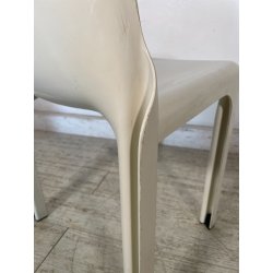 SEDIA ARTEMIDE BIANCA SELENE PLASTICA VINTAGE ANNI 60 DESIGN VICO MAGISTRETTI
