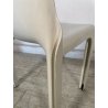 SEDIA ARTEMIDE BIANCA SELENE PLASTICA VINTAGE ANNI 60 DESIGN VICO MAGISTRETTI