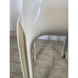 SEDIA ARTEMIDE BIANCA SELENE PLASTICA VINTAGE ANNI 60 DESIGN VICO MAGISTRETTI