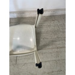 SEDIA ARTEMIDE BIANCA SELENE PLASTICA VINTAGE ANNI 60 DESIGN VICO MAGISTRETTI