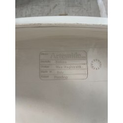 SEDIA ARTEMIDE BIANCA SELENE PLASTICA VINTAGE ANNI 60 DESIGN VICO MAGISTRETTI