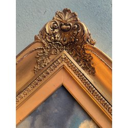 QUADRO DIPINTO OLIO FIRMATO C. Federico PAESAGGIO PASTORALE SELVA PECORE '800