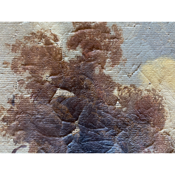 QUADRO DIPINTO OLIO FIRMATO C. Federico PAESAGGIO PASTORALE SELVA PECORE '800