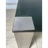 TAVOLINO SALA SALOTTO ACCIAIO VETRO FUME VINTAGE ANNI 70 DESIGN TABLE 74X74 CM