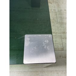 TAVOLINO SALA SALOTTO ACCIAIO VETRO FUME VINTAGE ANNI 70 DESIGN TABLE 74X74 CM