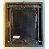 ANTICO QUADRO DIPINTO OLIO RITRATTO MUSICO PIFFERO CORNICE INTAGLIATA EBANO ORO