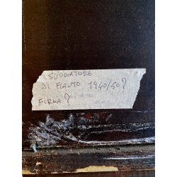 ANTICO QUADRO DIPINTO OLIO RITRATTO MUSICO PIFFERO CORNICE INTAGLIATA EBANO ORO