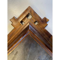 ANTICO DIPINTO olio RITRATTO ANZIANA A. Ruffola (?)  REALISMO CORNICE DECO' 1925