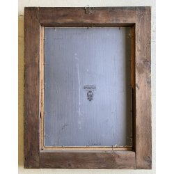 ANTICO DIPINTO olio GUAZZO VEDUTA CANALE VENEZIA B. Olivieri CORNICE GUILLOCHE