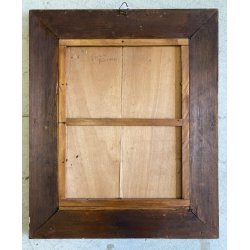 ANTICO DIPINTO Franz Ricciardi PAESAGGIO VEDUTA CANALE Venezia GONDOLA '900