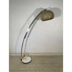 LAMPADA da TERRA ARCO GOFFREDO REGGIANI anni 70 DESIGN Space Age CROMATA fumè