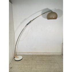 LAMPADA da TERRA ARCO GOFFREDO REGGIANI anni 70 DESIGN Space Age CROMATA fumè