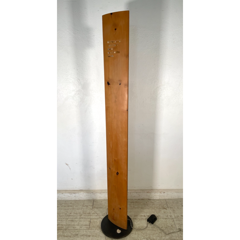 LAMPADA DA TERRA OSVALDO MASSERINI "PENSIERO" DESIGN ANNI 2005 LEGNO PERO 202 CM