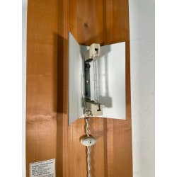 LAMPADA DA TERRA OSVALDO MASSERINI "PENSIERO" DESIGN ANNI 2005 LEGNO PERO 202 CM