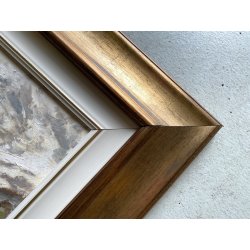 QUADRO DIPINTO OLIO Gianni Alloisi Il Monte Rosa da Macugnaga PAESAGGIO MONTAGNA