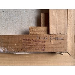 QUADRO DIPINTO OLIO Gianni Alloisi Il Monte Rosa da Macugnaga PAESAGGIO MONTAGNA