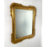 ANTICA SPECCHIERA VASSOIO CORNICE DORATA 1800 SPECCHIO LEGNO FOGLIA ORO DECORO