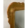 ANTICA SPECCHIERA VASSOIO CORNICE DORATA 1800 SPECCHIO LEGNO FOGLIA ORO DECORO
